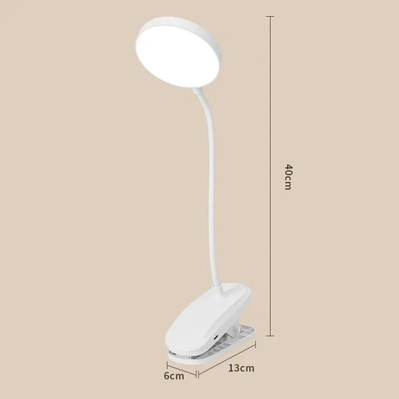 Led Table Lamp USB Rechargeable Night Light With Folding Clamp Study Stand Read Lamp Touch 3 Modes Dimming Eye Protection Light Aimak Store