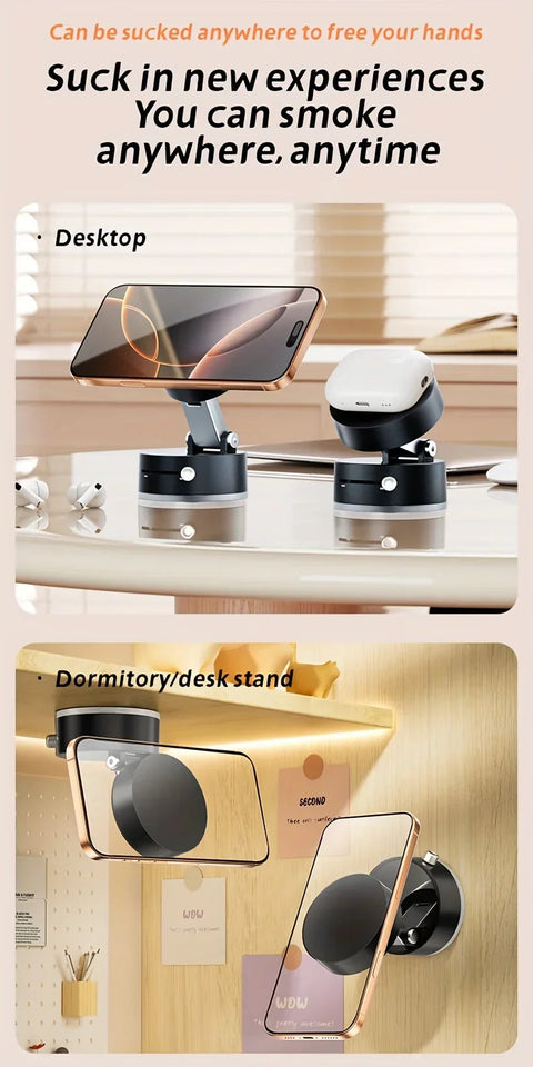 Vacuum Magnetic Suction Cup Folding Swivel Stand Double-sided Suction Cup For Universal Vacuum Swivel Stand Mobile Phone Holder Aimak Store