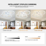 Modern LED Chandelier Home Lighting Ring Ceiling Mount Chandelier Living Room Bedroom Lighting lustre Ceiling pendant lamp Aimak Store