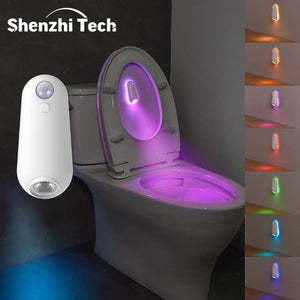 LED Smart Motion Sensor Night Light, Toilet Seat Lights, USB rechargeable 8Color Lamp for Summer Corridor WC Camping Home Decor Aimak Store