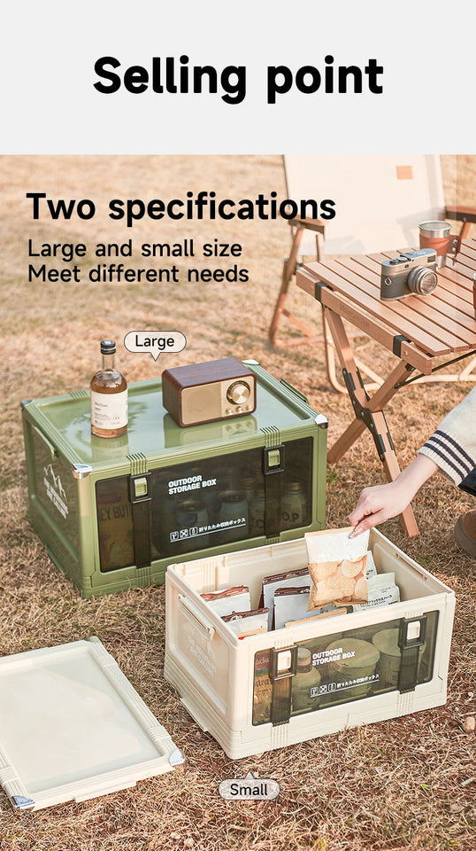 UFORU Outdoor camping storage box Car trunk organizer Car multilayer thickened with cover picnic storage folding box Aimak Store