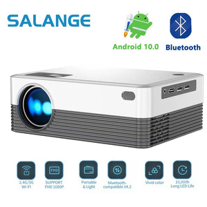 Salange P35 Android 10 Projector WIFI Portable MINI Video Beamer Smart TV 1280*720dpi for Game Movie Home Cinema 1080P 4K Video Aimak Store