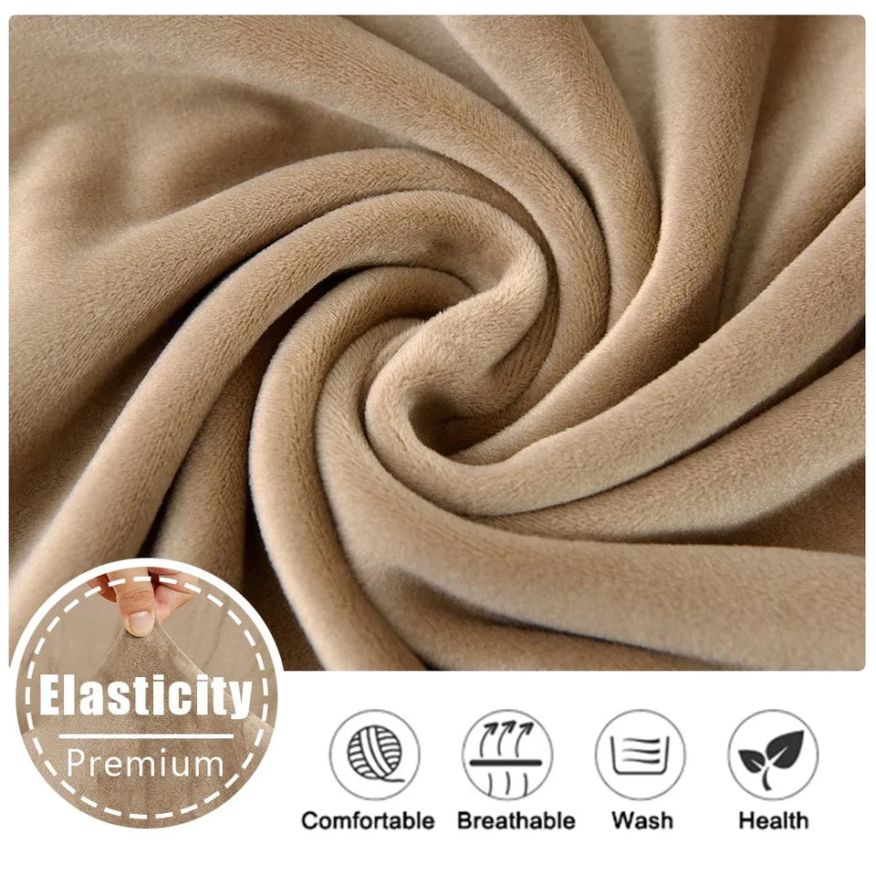 1/2/4/6PCS Velvet Chair Cover Super Soft Elastic Dining Chair Slipcover Seat Cases For Kitchen Dining Room Wedding Banquet Home Aimak Store