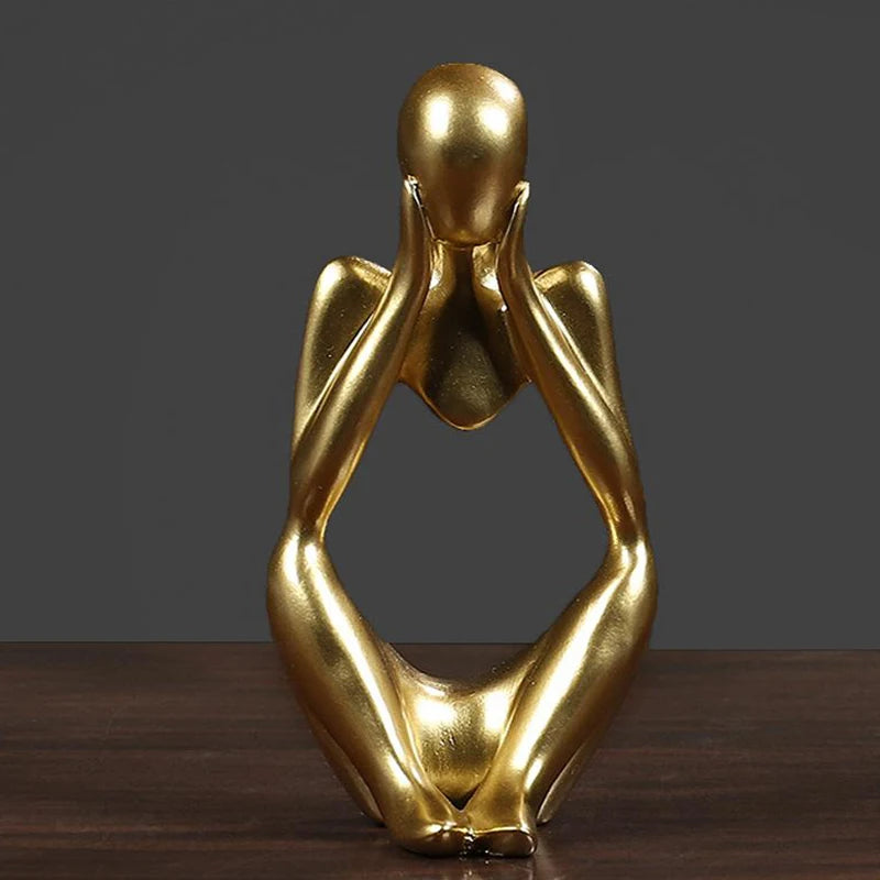 3pcs/set Abstract Thinker Statue Resin Sculpture Micro Thinker Figure European Office Home Decoration Accessories Aimak Store