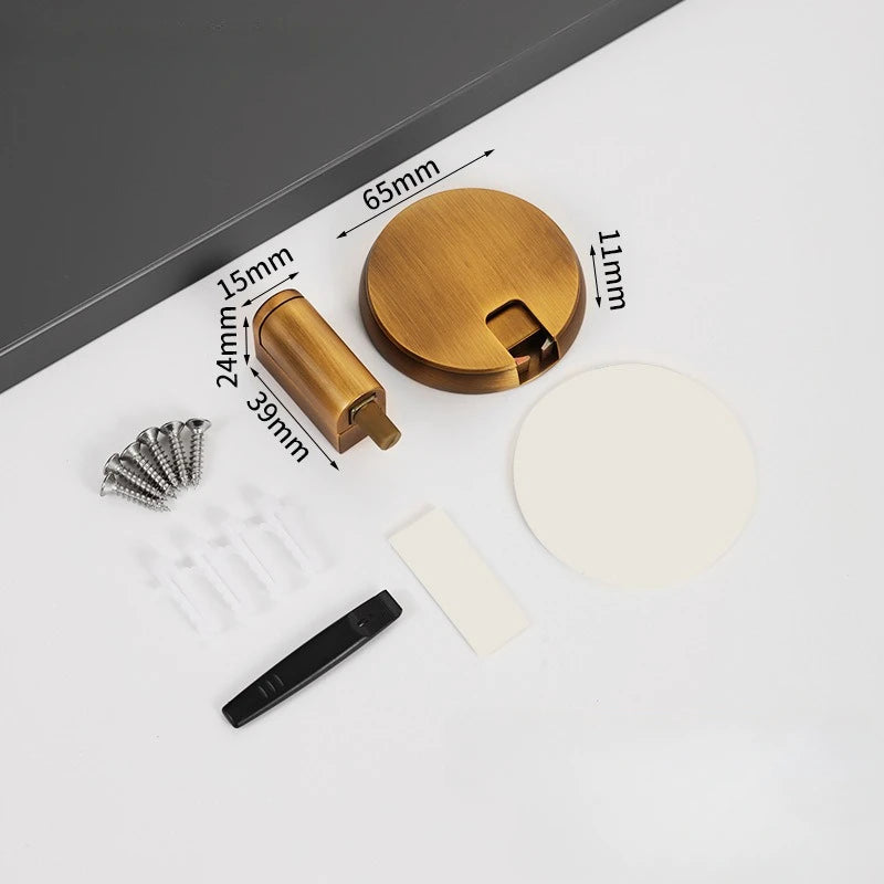 1 set of household silent, punch-free, invisible floor-mounted door stoppers, suitable for bathrooms and bedrooms Aimak Store