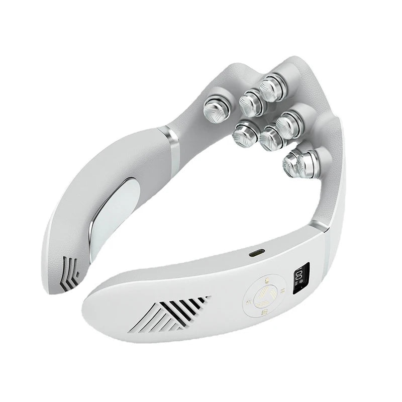 Multifunctional Electric Pulse Massager Physical Massager Shoulder And Neck Cold And Warm Neck Protector Cervical Spine Massager Aimak Store