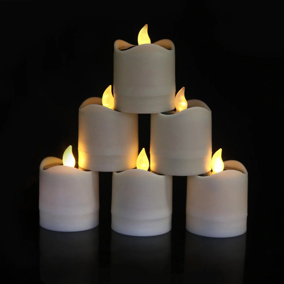 Romantic Solar Energy LED Light Candle Lamp Waterproof Nightlight for Home Decoration Yellow Flameless Fake Electronic Candle Aimak Store