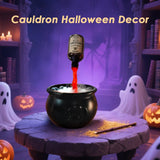 Halloween Cauldron Potion with Floating Potion Bottles and Diffuser floating potion bottles and skull-shaped Festive Spooky Prop Aimak Store