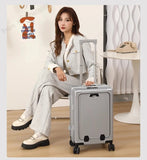 New Front Opening Suitcase Cabin Trolley Case 20/24/26/28 inch Aluminum Frame Large Capacity Luggage usb Charging TSA Lock Aimak Store