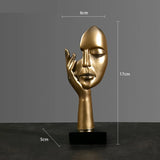 Resin Abstract Mask Statues European Miniature Figurines for Interior Home Office Study Desktop Figure Ornament Decor Gift Aimak Store