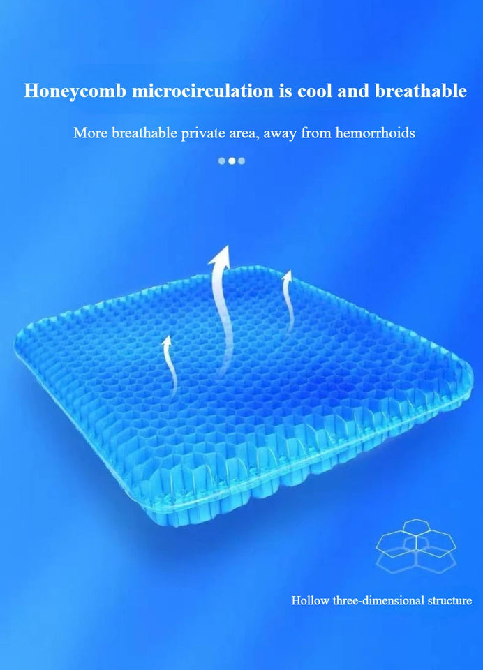 Gel Seat Cushion Summer Breathable Honeycomb Design For Pressure Relief Back Tailbone Pain Aimak Store
