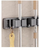 Mop and Broom Organizer Mop Holder Rack Mop Holder Wall Mounted Strong Broom Mop Holder Shelf with Hooks Organizers Hang Broom Aimak Store
