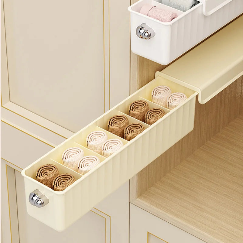 1pc Pull-out Underwear Bra Organizer Drawer Socks Storage Box Wall Mounted Panties Boxes Bedroom Closet Organizer Spave Saving Aimak Store