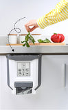 Wall Mounted Hanging Cabinet Rubbish Waste Bin Container Folding Kitchen Trash Can Garbage Storage Box Bags Aimak Store
