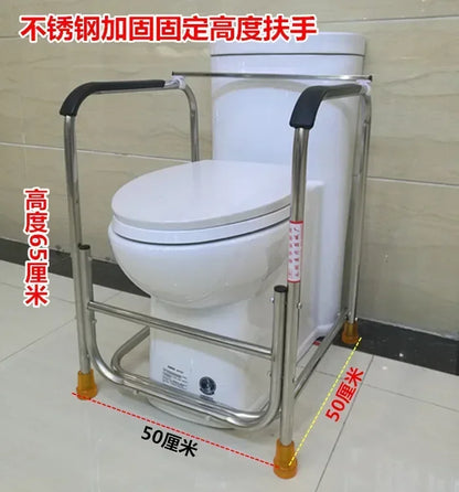 Non Slip Bathroom Armrest Easy To Install Toilet Chair Stainless Steel Lavatory Support Frame Foldable Safety Shower Seat