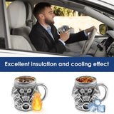 Creative Water Mug Stainless Steel Coffee Cup Reusable Cocktail Mug Creative Water Cup V6 V8 Engines Design Mug for Home Office Aimak Store