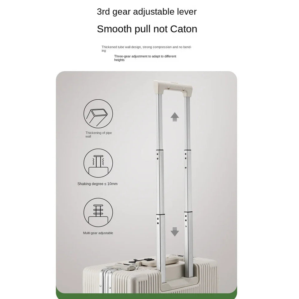 New Front Opening Lid Suitcase Multifunctional Mini Luggage Aluminium Frame 18/20 Boarding Box Trolley Case Cabin Bag Aimak Store