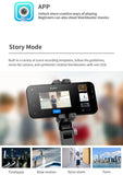 Q18 Desktop Following the shooting Mode Gimbal Stabilizer Selfie Stick Tripod with Fill Light for iPhone Cell Phone Smartphone Aimak Store