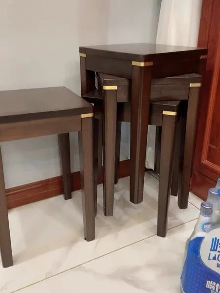 Decorative Wooden Stool Dining Chair Multifunctional Portable Benches Small Furniture Kitchen Meble Ogrodowe Chairs Luxury Aimak Store