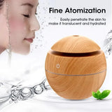 Mini Imitation Wood Sonic Humidifier USB Aromatherapy Essential Oil Diffuser Home Air Humidifier Desktop Woodgrain Humidifier Aimak Store