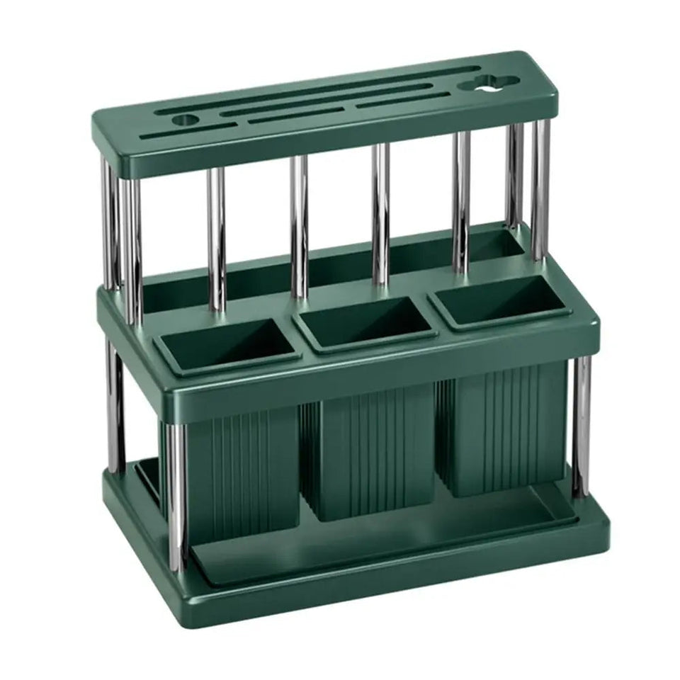 Durable Space Saving Kitchen Rack Stainless Steel Cutlery Chopstick Drainer Holder Large Capacity Cutlery Drying Rack Aimak Store