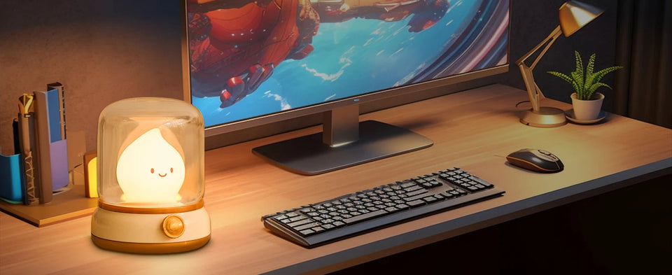 Mini Desktop LED Cute Night Lamp Creative USB Rechargeable Portable Cartoon Table Lamp For Coffee Bar Home Decor Hotel Bedroom Aimak Store