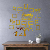 3D New Family Photo Frame Tree Wall Sticker Acrylic Self-adhesive Tree Collage Living Room Bedroom DIY Art Home Decoration Aimak Store