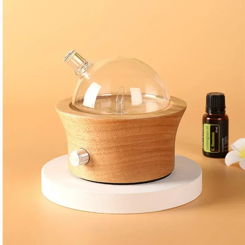 20ML Wooden Glass Aromatherapy Pure Essential Oils Diffuser Waterless Aroma Diffuser Air Nebulizer Household Humidifier For Home Aimak Store