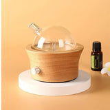 20ML Wooden Glass Aromatherapy Pure Essential Oils Diffuser Waterless Aroma Diffuser Air Nebulizer Household Humidifier For Home Aimak Store