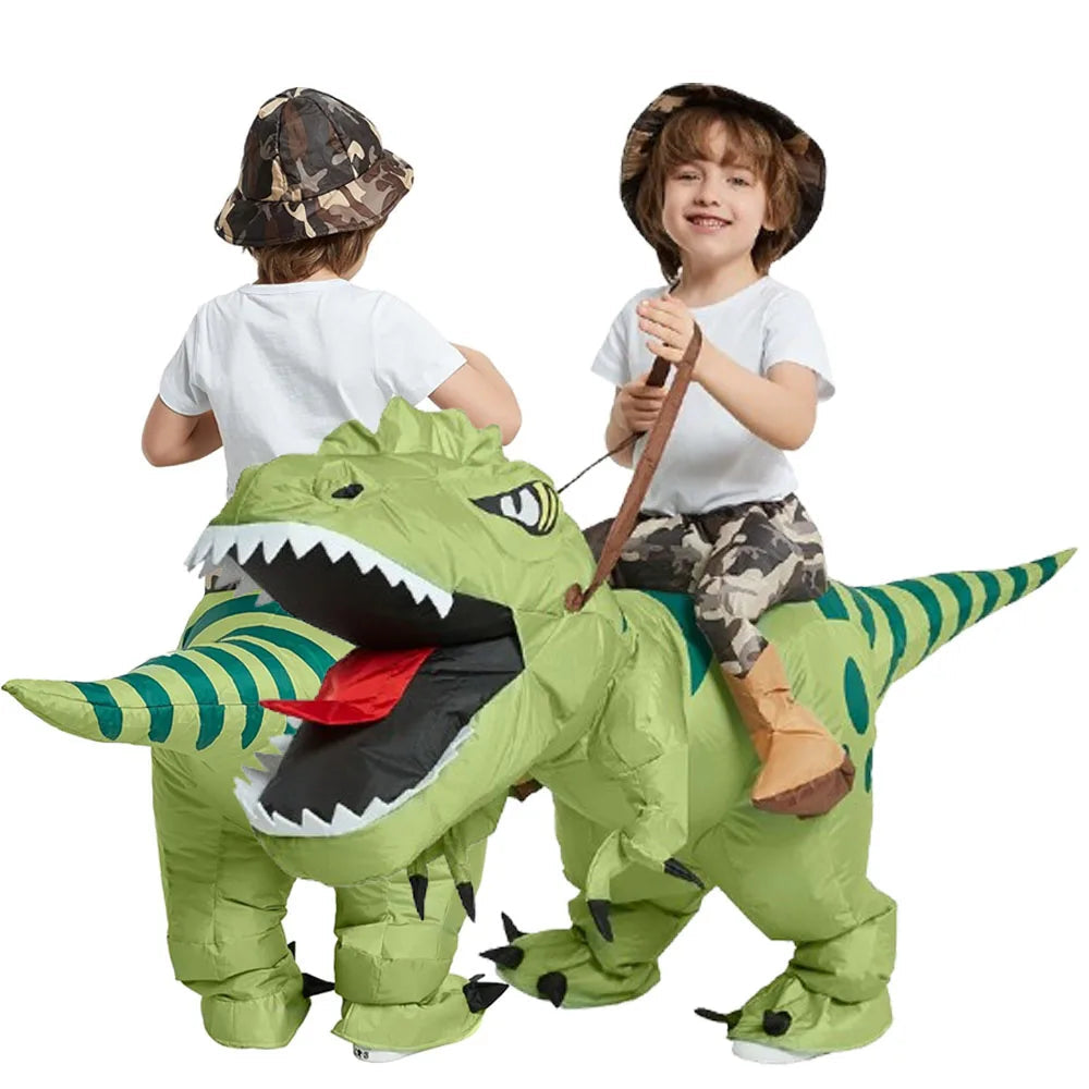 Animal Cartoon Riding T-Rex Inflatable Costume Nursery Kids Dinosaur Role Playing Game Adult Kids Chasing Game Birthday Gift Aimak Store