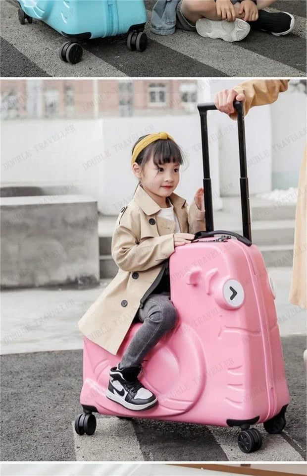 Cartoon children's trolley case Rideable Universal wheel children's travel password case Large capacity children's luggage Aimak Store
