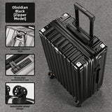 Aluminum Frame Travel Suitcase Faionable Multi-Functional Lage with Cup Holder Universal Wheel Carry-On for Men And Women Aimak Store