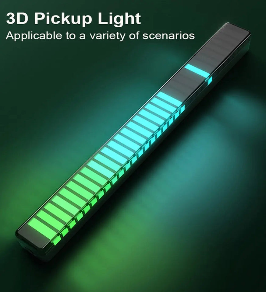 LED Sound Control Lights RGB 3D Pickup Lights Smart APP Control Music Rhythm Atmosphere Light for Gaming Desktop Decora LED Lamp Aimak Store