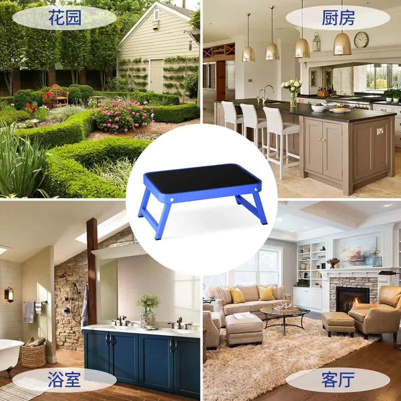 Small Household Folding Ladder Multifunctional Herringbone Ladder Compact Step Stool for Indoor Use Rack Ladder Design