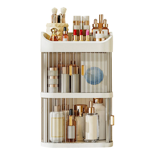 3-Layer Makeup Storage Organizer Makeup Organizer Box Bathroom Beauty Standing Organizer for Bathroom Countertop Vanity