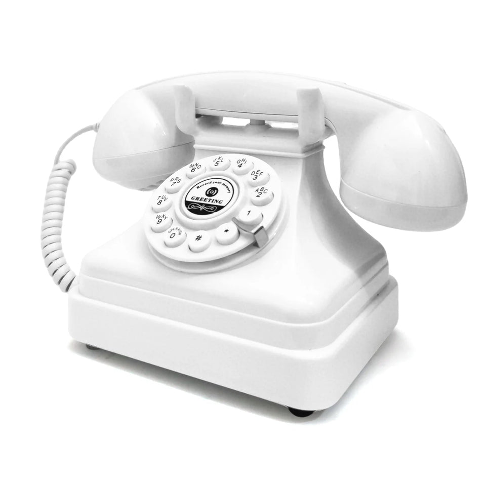 Wedding Audio Guest Book Phone Retro Rotary Style Antique Phone Audio Guestbook Phone Message Voice Recorder  For Wedding Party Aimak Store