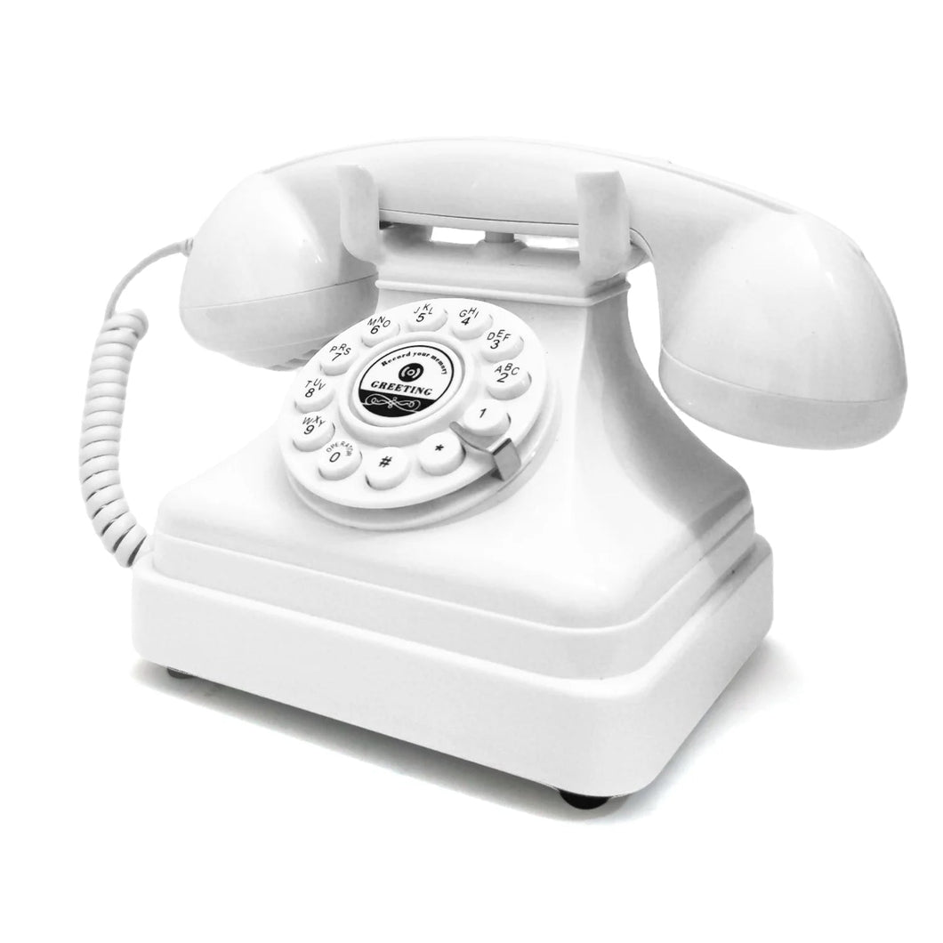 Wedding Audio Guest Book Phone Retro Rotary Style Antique Phone Audio Guestbook Phone Message Voice Recorder  For Wedding Party Aimak Store