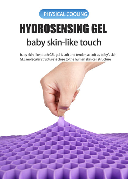 Gel Seat Cushion Summer Breathable Honeycomb Design For Pressure Relief Back Tailbone Pain - Home Office Wheelchair Chair Cars