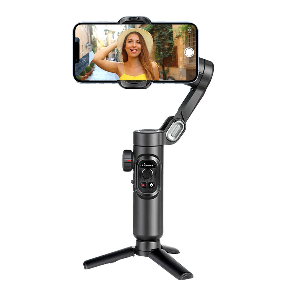 AOCHUAN 3-Axis Handheld Gimbal Stabilizer for Smartphone with Fill Light for iPhone Android Face Tracking Tiktok Vlog Smart XE Aimak Store
