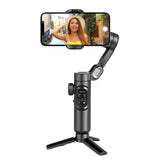 AOCHUAN 3-Axis Handheld Gimbal Stabilizer for Smartphone with Fill Light for iPhone Android Face Tracking Tiktok Vlog Smart XE Aimak Store