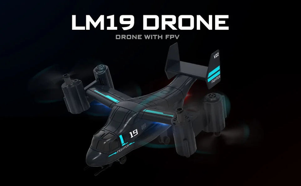 Remote Control Helicopter Drone 480P Camera Fighter UAV Land Air Mode Aircraft Brushless RC Drones for Children Kids Plane Toys Aimak Store