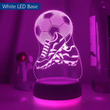 New 3d Illusion Kids Night Light Football 7 Colors Changing Nightlight for Child Bedroom Atmosphere Soccer Room Desk Lamp Gifts Aimak Store
