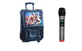 14-Inch Blue Tooth Wireless Speaker LCD Screen Portable Audio Player Karaoke Player Bluetooth Outdoor Trolley Accessory Included Aimak Store