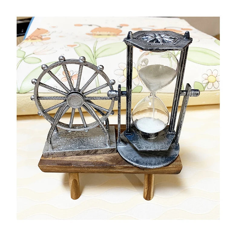 Creative Student Gift Retro Ferris Wheel Quicksand Hourglass Ornaments Domestic Desktop Decoration Crafts Aimak Store