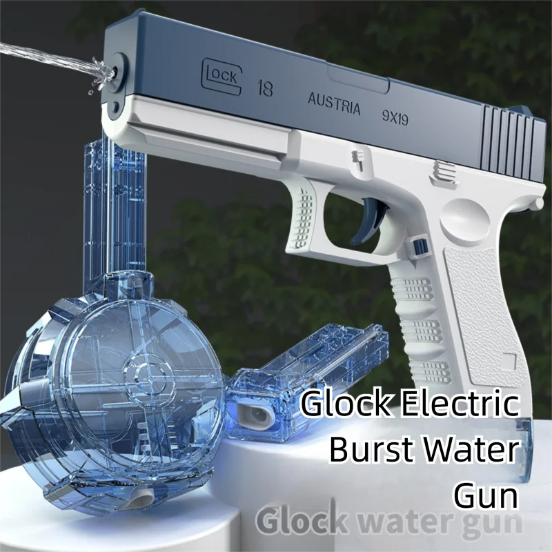 Electric Water Gun Automatic Squirt Toy Powerful Water Blaster Pistols Children Toys LED Light Pistol Summer Swimming Pool Party Aimak Store
