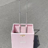 Folding Supermarket Shopping Hand Cart Trolley Convenient Stair Climber Foldable Cart with Wheels for Groceries Outdoor Camping Aimak Store