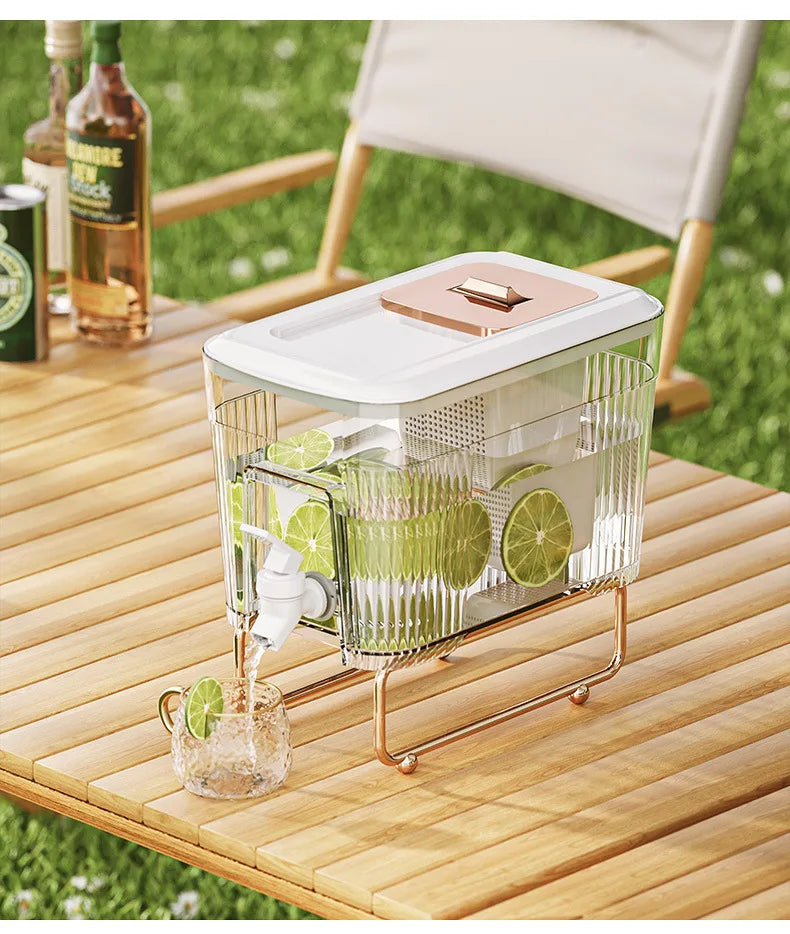 Cold Kettle with Faucet Household Put Refrigerator Fruit Tea Drinks Large Capacity High Temperature Resistant Cool Water Bottle Aimak Store