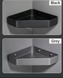 Bathroom Shelf Corner Space Aluminum Bathroom Triangle Basket Shower Room Storage Rack Wall Mounted Black/Matte/Grey Aimak Store