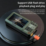 Portable Retro FM/MW/SW Radio Receiver with 4.3inch Screen Video Music Player Bluetooth Speaker Supports TF Card & USB AM Band Aimak Store
