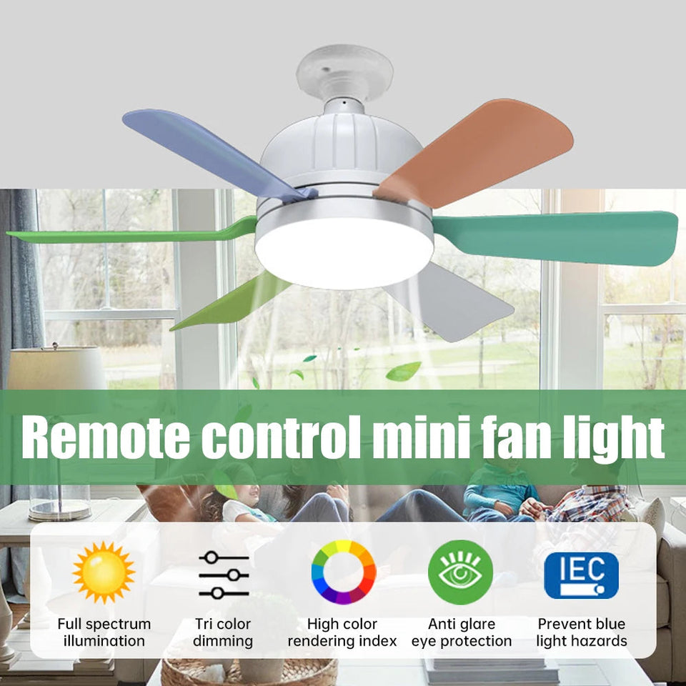 40W Socket Fan Light bombilla con ventilador de techo Smart Remote Control Ceiling Led Bulb E27 Lamp For Bedroom Living Room Aimak Store